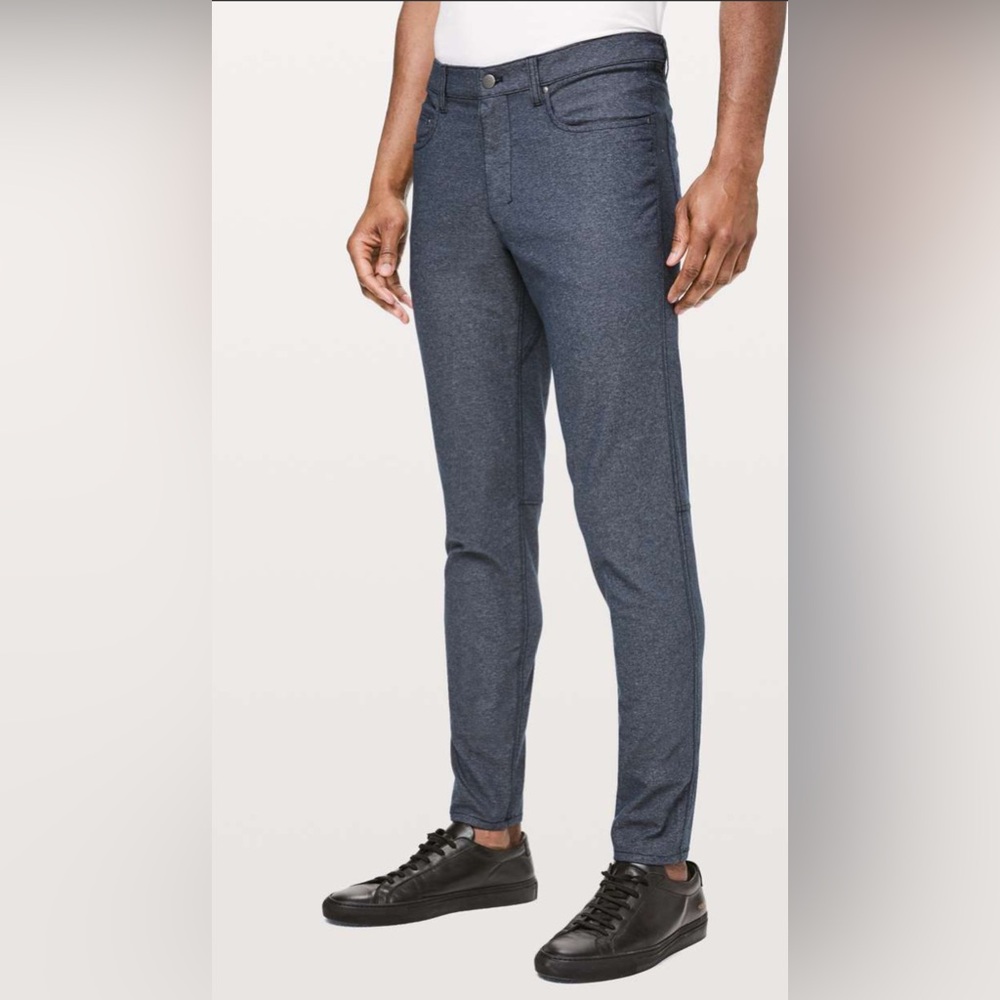 Lululemon Mens ABC Pants Skinny Fit TC Canvas Blue 32/32